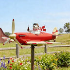 🐻✈️ Polar Bear Pilot Airplane Wind Spinner – Whimsical Garden Decor ✨🏆