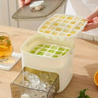 🔥Last Day 49% OFF - 🧊48-Cube Double Layer Ice Maker with Press Lid – Portable Silicone Ice Tray Box🏆