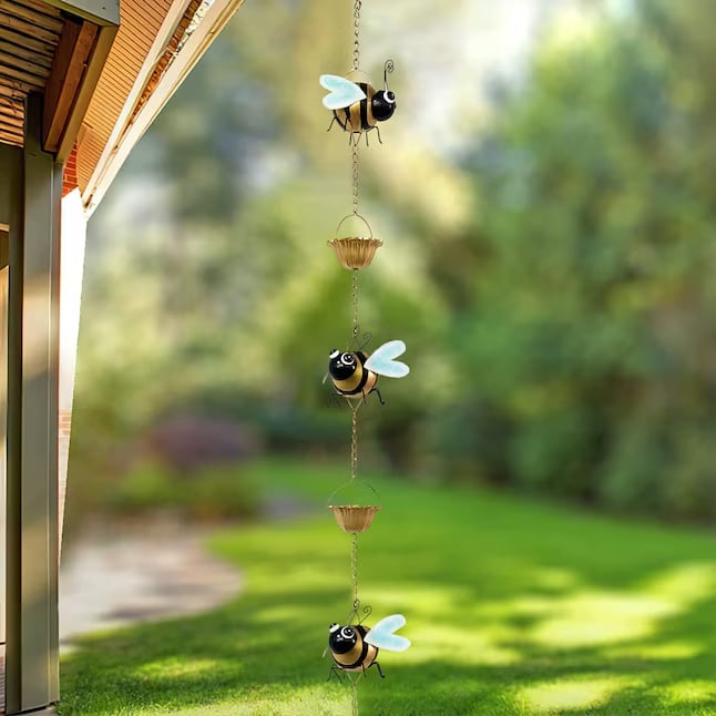 Whimsical Bee Rain Chain 🐝 — Transforming Rainy Days into a Garden Spectacle