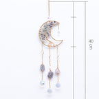 🌙🌸Olivenorma Natural Gemstone Moon Pendant For Meditation Spiritual Growth And Emotional Balance Crystal Wind Chime