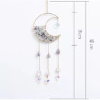 🌙🌸Olivenorma Natural Gemstone Moon Pendant For Meditation Spiritual Growth And Emotional Balance Crystal Wind Chime