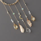 🌙🌸Olivenorma Natural Gemstone Moon Pendant For Meditation Spiritual Growth And Emotional Balance Crystal Wind Chime