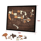 🇺🇸 Wooden USA Travel Map Puzzle🧩A Stylish Way to Track Your Journey & Memories🏆