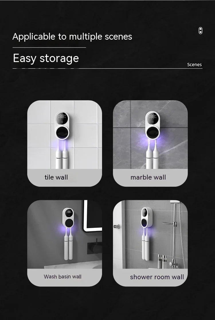 UV Toothbrush Sanitizer & Holder – Smart, Portable, & Hygienic🏆
