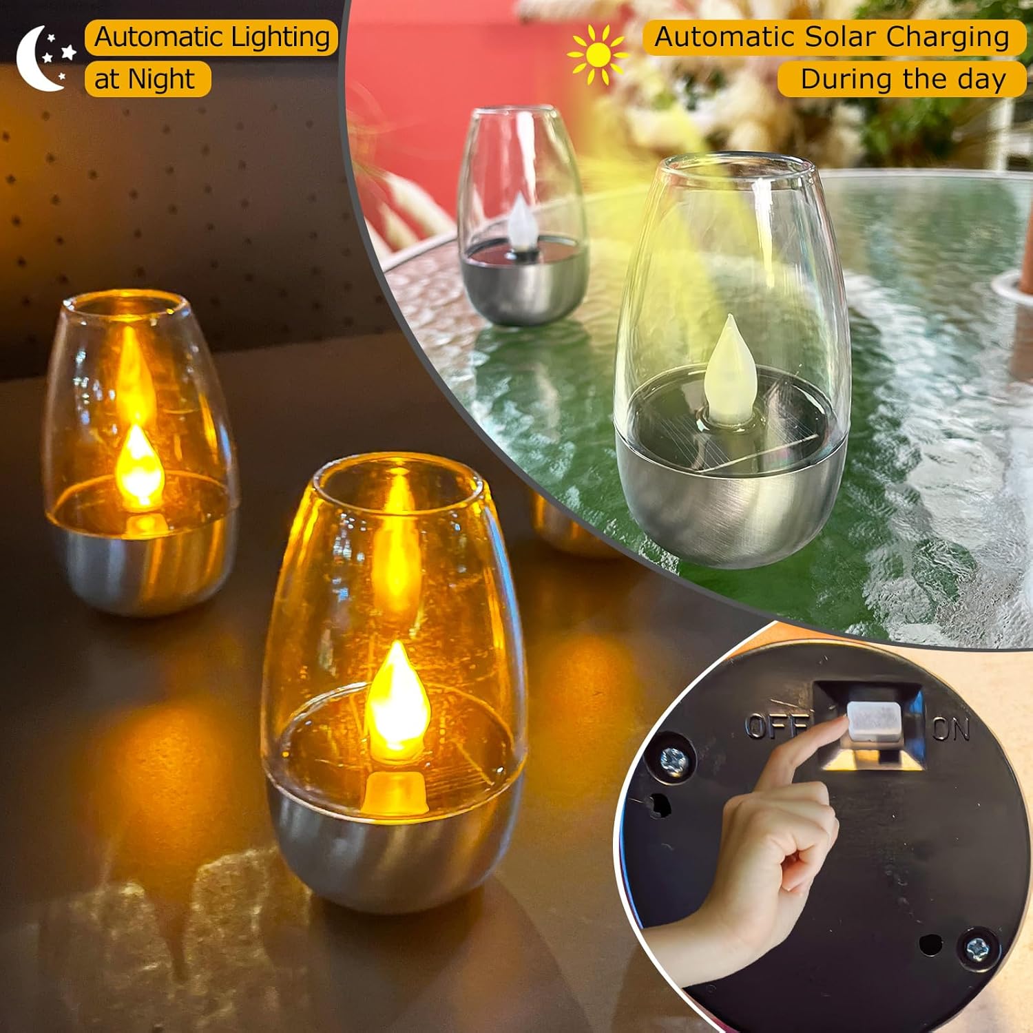 Solar-powered tea candle lamp 🕯️ Buy More Save More 🔥🏆