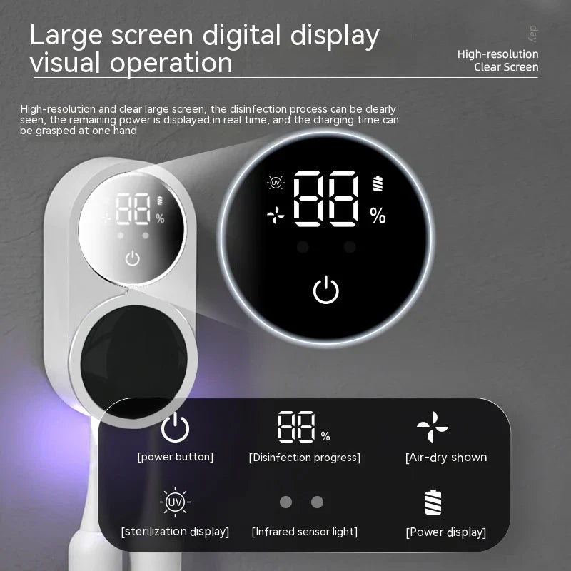 UV Toothbrush Sanitizer & Holder – Smart, Portable, & Hygienic🏆