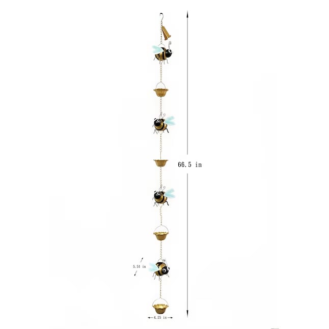 Whimsical Bee Rain Chain 🐝 — Transforming Rainy Days into a Garden Spectacle