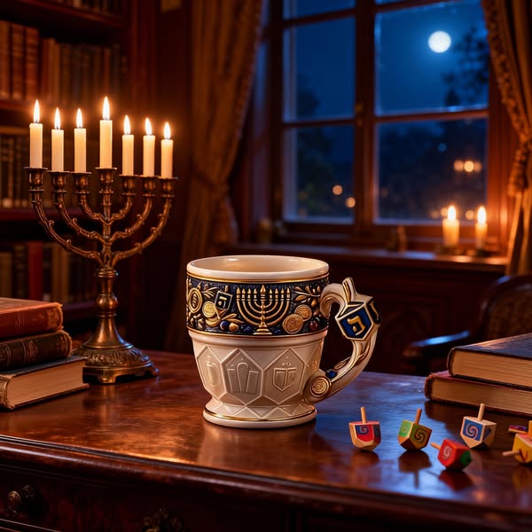 🔥Last Day 49% Off--🕎 Hanukkah Menorah Mug🏆