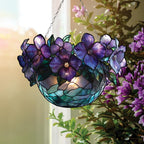 🌺Hanging Purple Flower Basket Suncatcher🏆