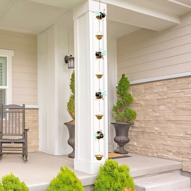 Whimsical Bee Rain Chain 🐝 — Transforming Rainy Days into a Garden Spectacle