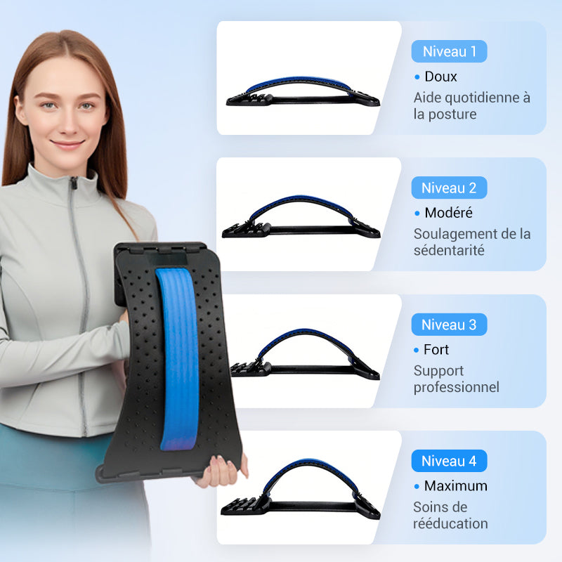 🏆Magnetic lumbar stretcher with acupuncture massage to👑relieve back pain🌿🔥