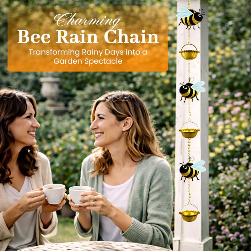 Whimsical Bee Rain Chain 🐝 — Transforming Rainy Days into a Garden Spectacle