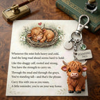 🐮A Little Highland Cow For You Keychain: Your Daily Reminder of Quiet Strength🔥