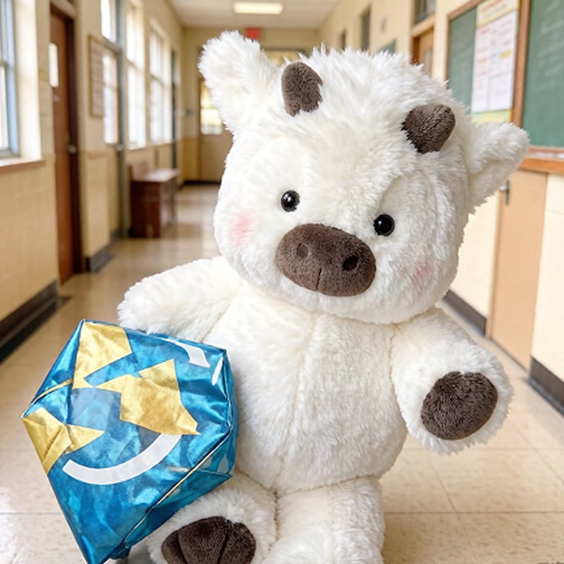 🌈🐮 Hug-Worthy & Fluffy: The Chubby Highland Cow Plushie You’ll Love! 💕