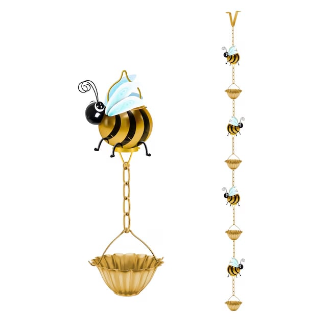 Whimsical Bee Rain Chain 🐝 — Transforming Rainy Days into a Garden Spectacle