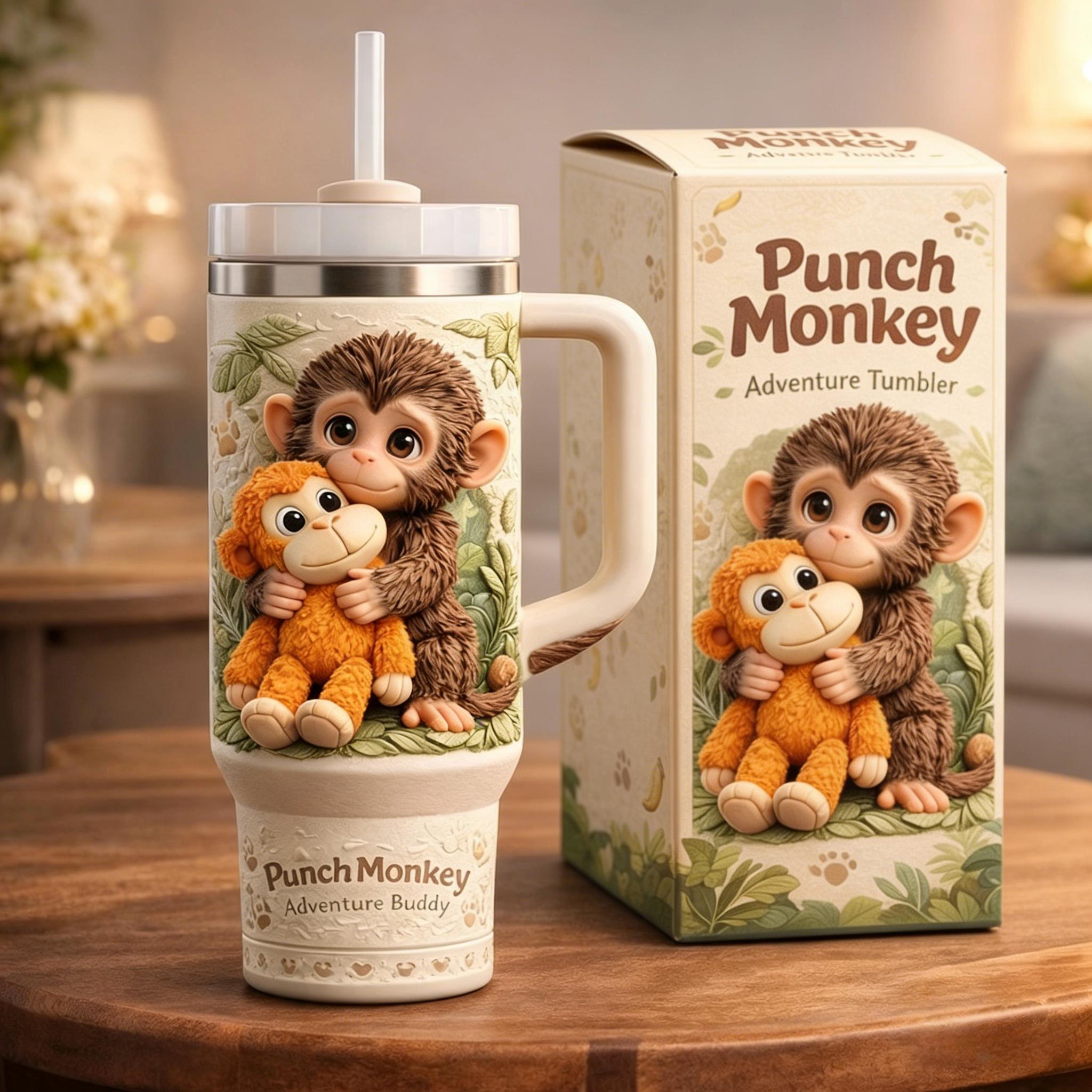 🐒 Punch Monkey Relief Tumbler💕🏆