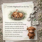 🐮A Little Highland Cow For You Keychain: Your Daily Reminder of Quiet Strength🔥